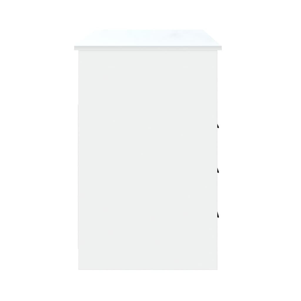 vidaXL sahtlitega kirjutuslaud, valge, 102 x 50 x 76 cm, tehispuit hind ja info | Arvutilauad, kirjutuslauad | kaup24.ee