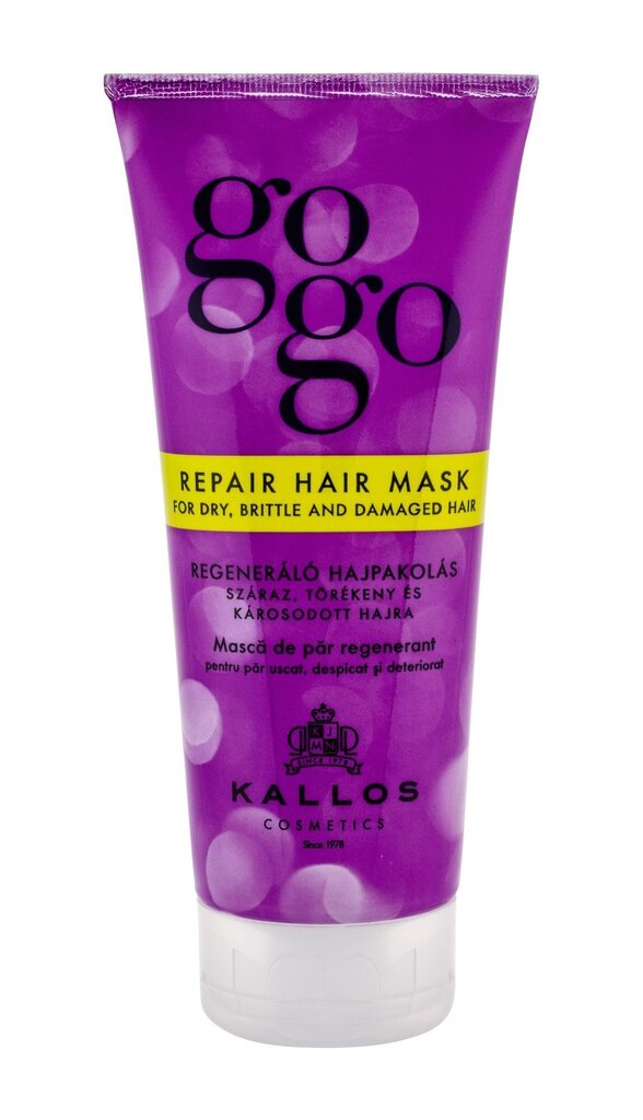 Taastav juuksemask Kallos GoGo 200 ml hind ja info | Maskid, õlid, seerumid | kaup24.ee