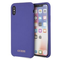 Guess GUHCPXLSGLUV Твердый силиконовый чехол-крышка с мягкой внутренней частью для Apple iPhone X / iPhone 10 Фиолетовый цена и информация | Чехлы для телефонов | kaup24.ee