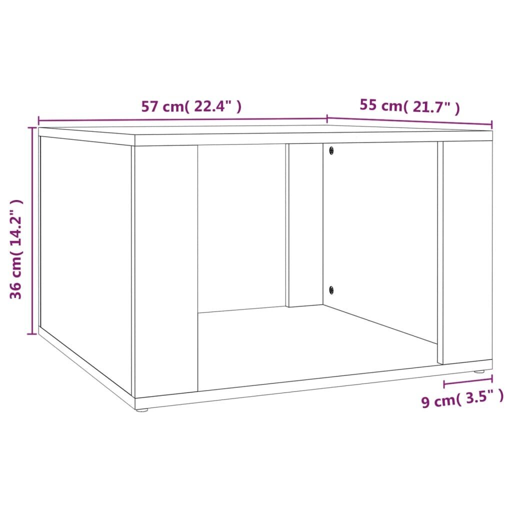 vidaXL öökapp, betoonhall, 57 x 55 x 36 cm, tehispuit цена и информация | Öökapid | kaup24.ee