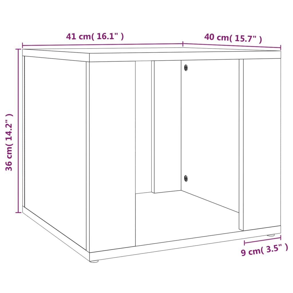 vidaXL öökapp, hall Sonoma tamm, 41 x 40 x 36 cm, tehispuit hind ja info | Öökapid | kaup24.ee