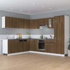 Seina nurgakapp, pruun, tamm, 57 x 57 x 60c m, puit hind ja info | Köögikapid | kaup24.ee