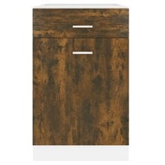 Alumine kapp 1D1S 50 x 46 x 81,5 cm, pruun/valge цена и информация | Кухонные шкафчики | kaup24.ee