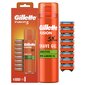 Gillette Fusion Raseerija Varuterad 8 tk + Fusion 5 Ultra Sensitive Raseerimisgeel hind ja info | Raseerimisvahendid | kaup24.ee