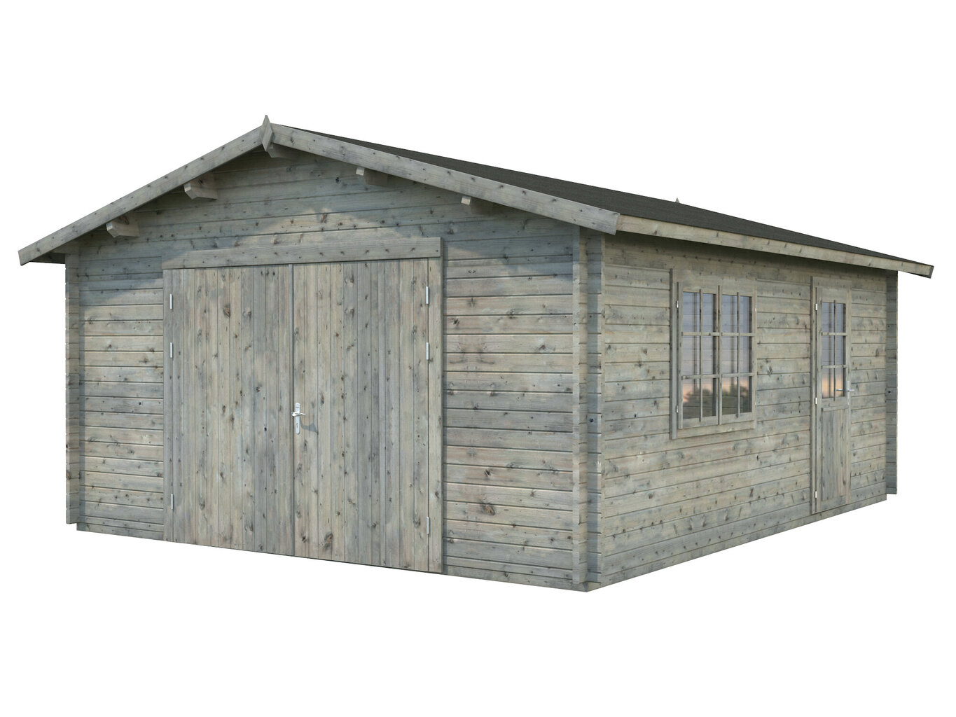 Garaaž Roger 23,9 m² puitväravaga halli puidukaitsega hind ja info | Kuurid ja aiamajad | kaup24.ee