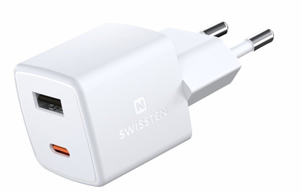 Swissten GaN Mini Travel, USB-C, 3A hind ja info | Mobiiltelefonide laadijad | kaup24.ee