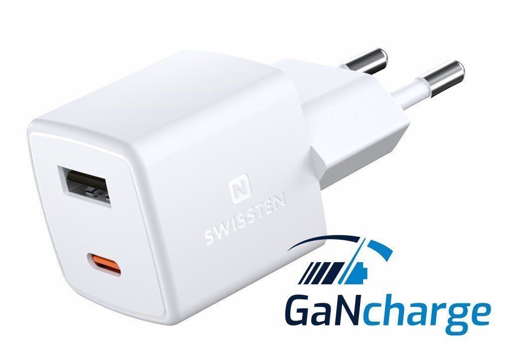 Swissten GaN Mini Travel, USB-C, 3A hind ja info | Mobiiltelefonide laadijad | kaup24.ee