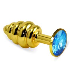 Spiral Butt Plug Rosebud with Blue Jewel цена и информация | Анальные игрушки | kaup24.ee