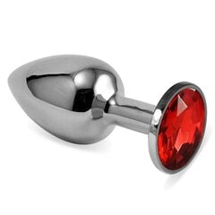 Butt Plug Silver Rosebud Classic Red Jewel suurusega S hind ja info | Anaallelud | kaup24.ee