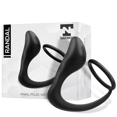 Randal Butt Plug with Penis Ring Silicone Black hind ja info | Anaallelud | kaup24.ee