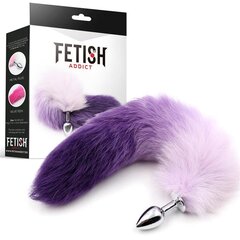 Anaaltapp Lilla ja valge Foxy Tail suurus S цена и информация | Анальные игрушки | kaup24.ee