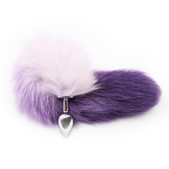 Anaaltapp Lilla ja valge Foxy Tail suurus S hind ja info | Anaallelud | kaup24.ee