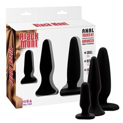 3 Pack Anal Traimer Kit Silicone Black цена и информация | Анальные игрушки | kaup24.ee