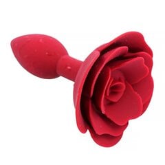 Rose Silicone Butt Plug Red цена и информация | Анальные игрушки | kaup24.ee