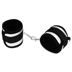 Черные и серебряные наручники на липучке цена и информация | БДСМ и фетиш | kaup24.ee