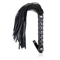 Flogger Diamond Pattern with Metal Hardware 39 cm Black hind ja info | BDSM ja fetish | kaup24.ee