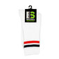 Spordi meeste sokid Bisoks 11022 white/2 stripes black/red цена и информация | Meeste sokid | kaup24.ee