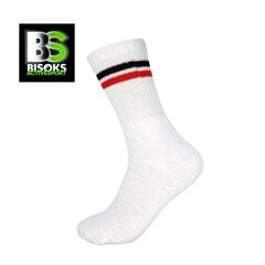 Спортивные носки Bisoks 11022 white/2 stripes black/red цена и информация | Meeste sokid | kaup24.ee