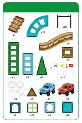 Magnetrada autodega – koguni 96 elementi! цена и информация | Конструкторы и кубики | kaup24.ee