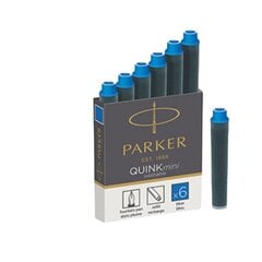 Чернильные капсулы Parker, короткие, 6 штук, Blue Pack 4 ПК. цена и информация | Письменные принадлежности | kaup24.ee