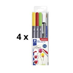 Творческий набор Staedtler 3001 STB5-2, 3 цветовых маркеров, ручка и кисти 4 ПК. цена и информация | Письменные принадлежности | kaup24.ee