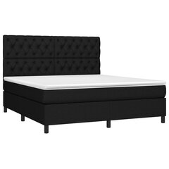 Кровать с пружинами и матрасом, 160х200 см, черный цена и информация | Кровати | kaup24.ee