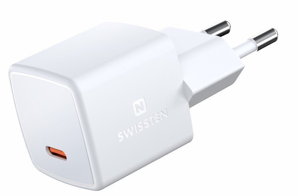 Swissten GaN Mini Travel, USB-C, 3A цена и информация | Mobiiltelefonide laadijad | kaup24.ee