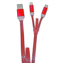 USB-kaabel ZZIPP ZZACC2 punane цена и информация | Кабели и провода | kaup24.ee