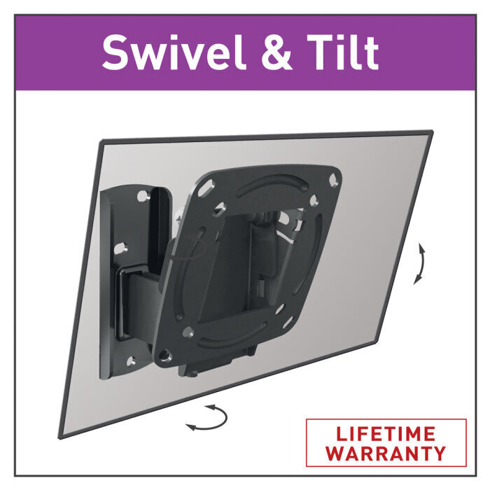 Teleri ja monitori seinakinnitus Barkan AL12, 13"-29", 15 kg, 100x100 mm hind ja info | Teleri seinakinnitused ja hoidjad | kaup24.ee