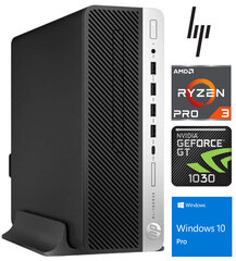 Sülearvuti EliteDesk 705 G5 SFF Ryzen 3 Pro 3200G 8GB 512GB SSD GT 1030 2GB Windows 10 Professional hind ja info | Lauaarvutid | kaup24.ee