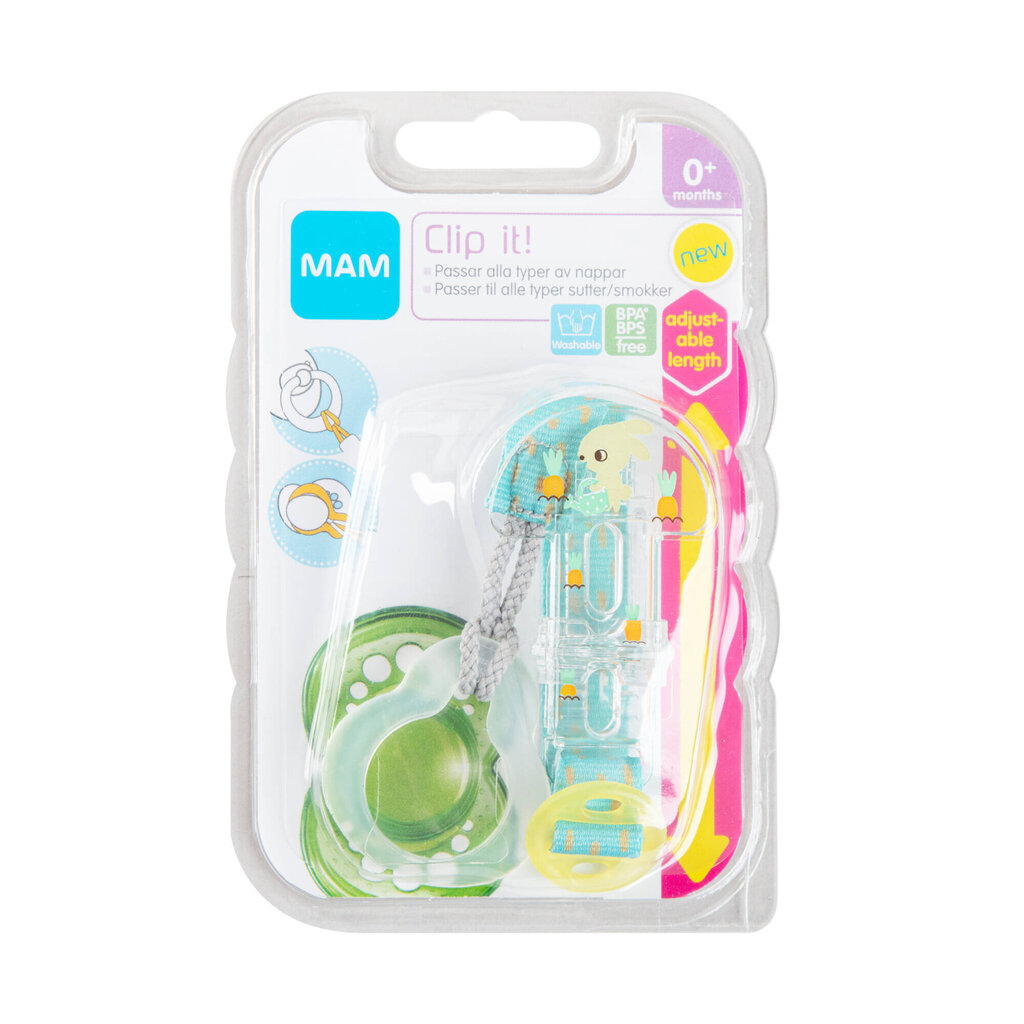 Lutikett MAM Clip it 0+ kuud, green hind ja info | Lutid | kaup24.ee