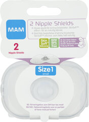 MAM защитные накладки на сосок Nipple Shields, 1 размер цена и информация | MAM Товары для мам | kaup24.ee