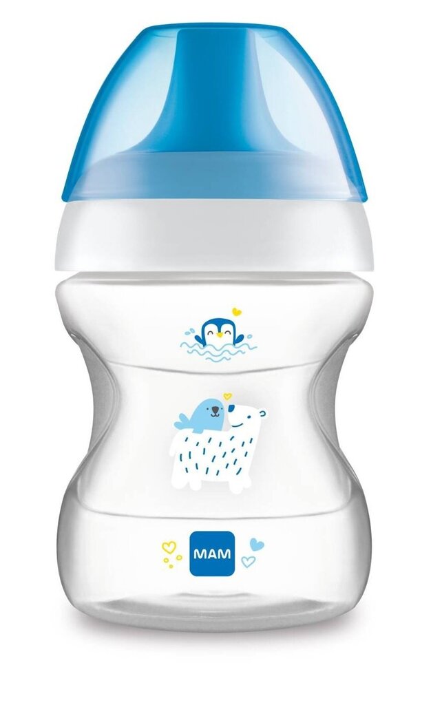 Lutipudel - tass Mam Learn To Drink 6+ kuud 190 ml, blue цена и информация | Lutipudelid ja aksessuaarid | kaup24.ee