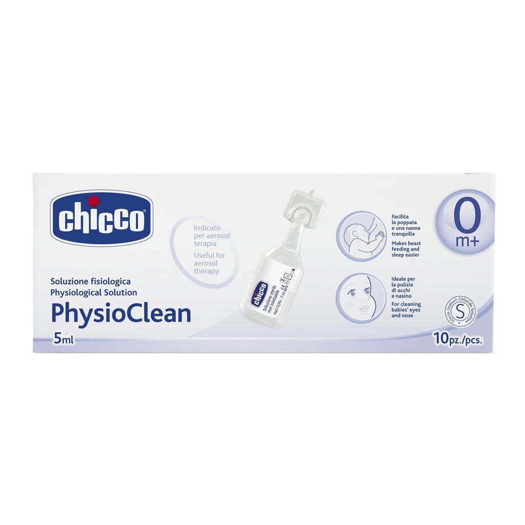 Füsioloogiline lahus Chicco Physioclean 10 x 5 ml цена и информация | Tervishoiutooted | kaup24.ee