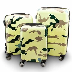 Комплект чемоданов, 3 шт., желтый цена и информация | Чемоданы, дорожные сумки | kaup24.ee