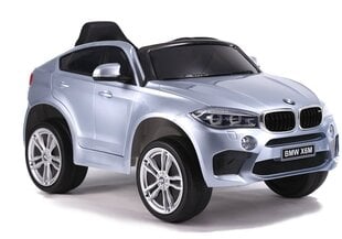 Laste akutoitel auto BMW X6, hõbedane цена и информация | Электромобили для детей | kaup24.ee
