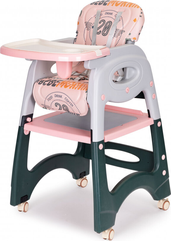 Söögitool Ecotoys 2-in-1, pink hind ja info | Laste söögitoolid | kaup24.ee