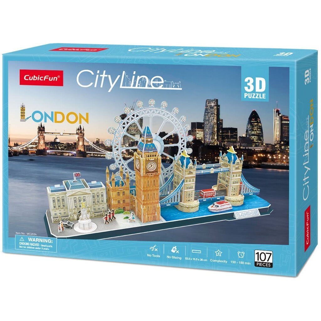 3D pusle Cubic Fun London, 107-osaline hind ja info | Pusled | kaup24.ee