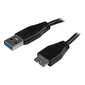 USB-kaabel-Mikro USB Startech USB3AUB3MS   Must hind ja info | Mobiiltelefonide kaablid | kaup24.ee