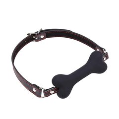 Bone Gag Ball Silicone 12 cm Black hind ja info | BDSM ja fetish | kaup24.ee