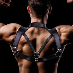 Darius Chest Bondage Harness for Men Vegan Leather цена и информация | Сексуальное бельё для мужчин | kaup24.ee