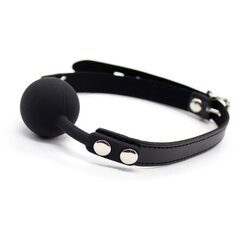 Silicone Ball Gag 4 cm Adjustable Black цена и информация | БДСМ и фетиш | kaup24.ee