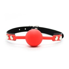 Silicone Ball Gag 4 cm Black/Red цена и информация | БДСМ и фетиш | kaup24.ee