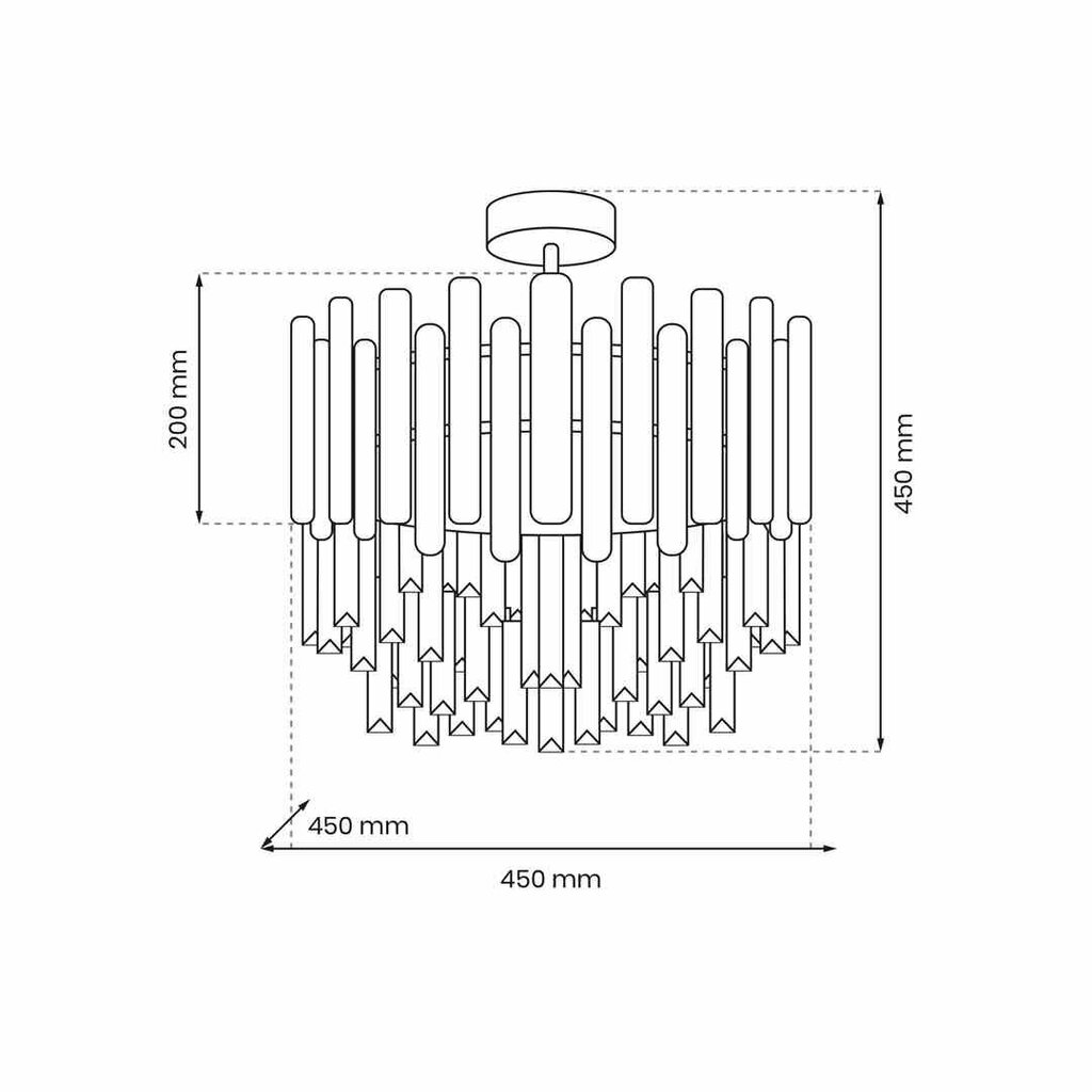 Laevalgusti Aspen Chrome ML8809 цена и информация | Laelambid | kaup24.ee