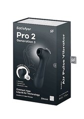 Стимулятор клитора Satisfyer Pro 2 Generation 3 Liquid Air, Vibration + App, черный цена и информация | Satisfyer Товары для детей и младенцев | kaup24.ee