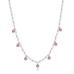 Brosway Symhonia roosa kristallist sädelev kaelakee BYM140 цена и информация | Украшения на шею | kaup24.ee