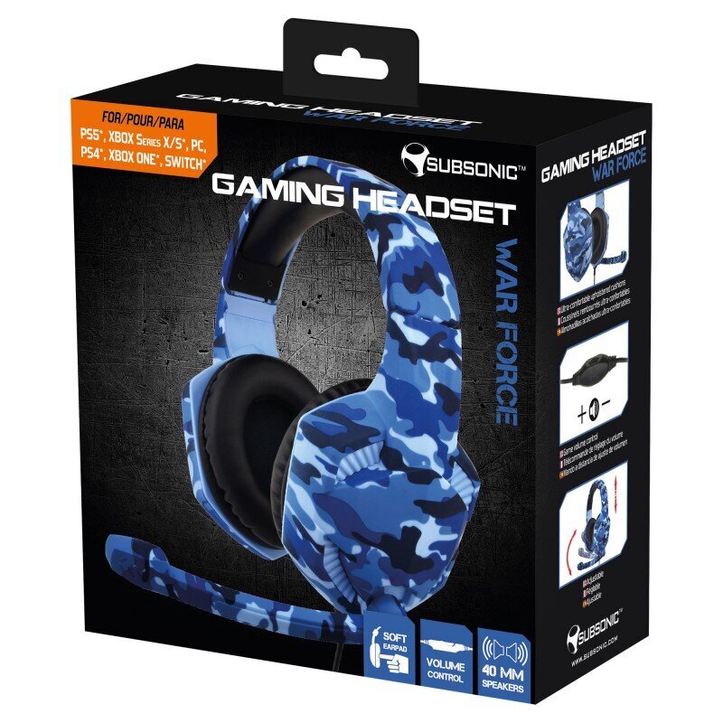 Subsonic Gaming Headset War Force hind ja info | Kõrvaklapid | kaup24.ee