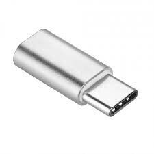 Adapter-üleminek/ Micro USB - Type-C, hõbedane hind ja info | USB jagajad, adapterid | kaup24.ee