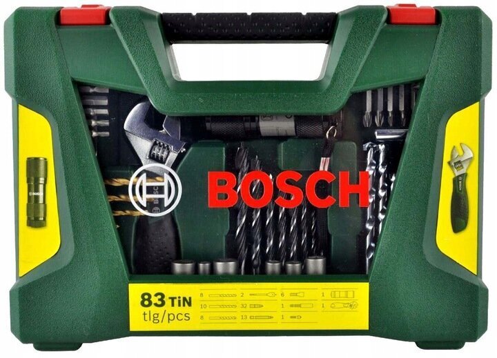 83-osaline V-LINE TITANIUM komplekt firmalt BOSCH T-01 цена и информация | Käsitööriistad | kaup24.ee