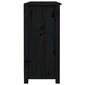 vidaXL puhvetkapp, must, 100x35x74,5 cm, toekas männipuit hind ja info | Elutoa väikesed kapid | kaup24.ee